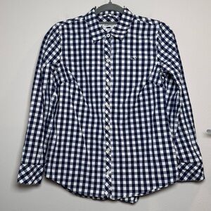 Vineyard Vines Women’s 2 Gingham Button Down Long Sleeve Logo Preppy Classic Top